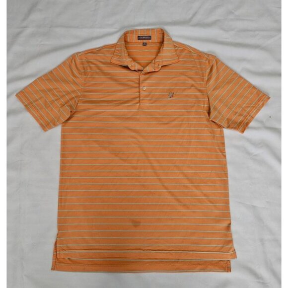 Peter Millar Summer Comfort Striped Collared Short Sleeve Polo Shirt Size Medium - Picture 3 of 12
